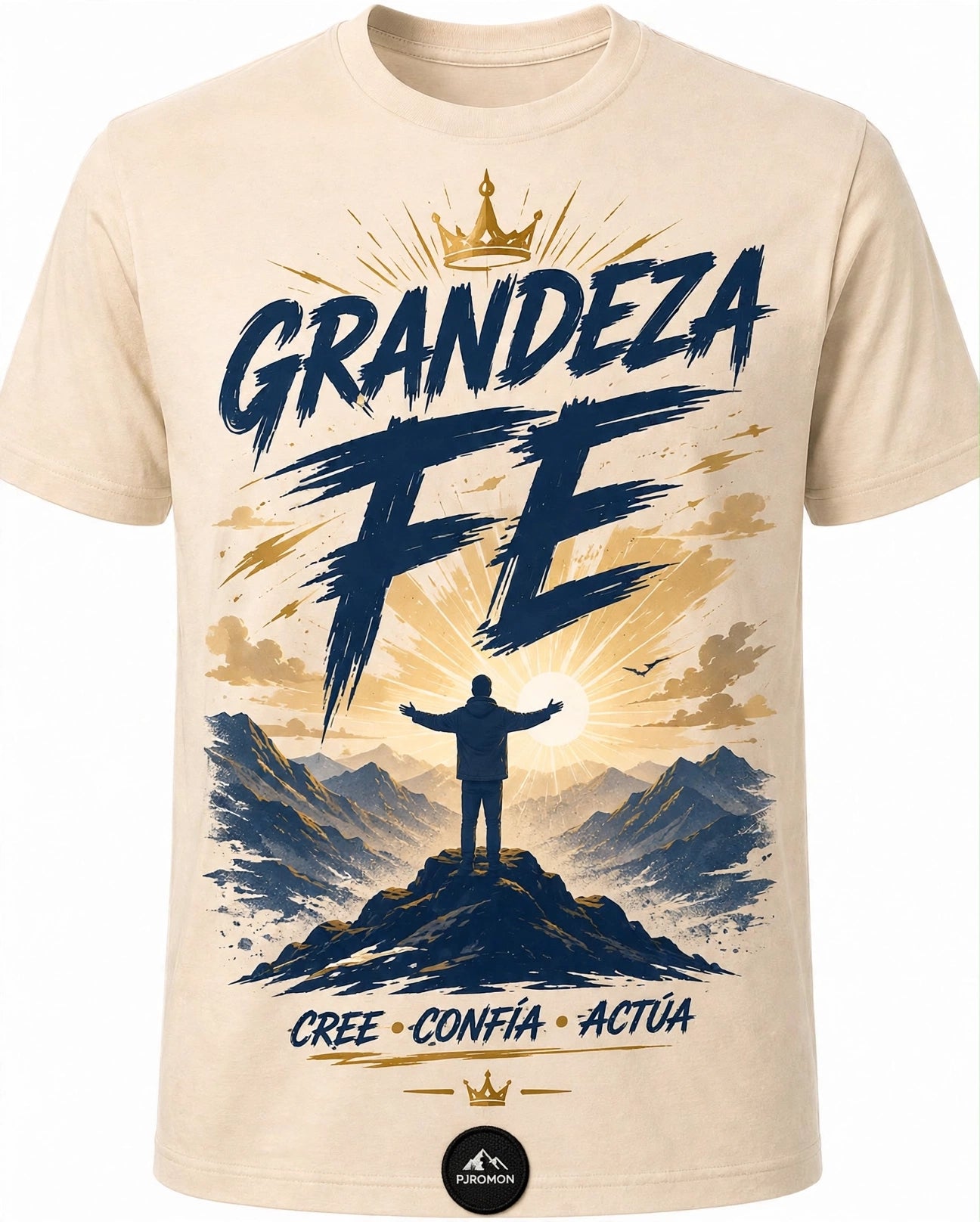 Camiseta GrandezaFe - Cree · Confía · Actúa